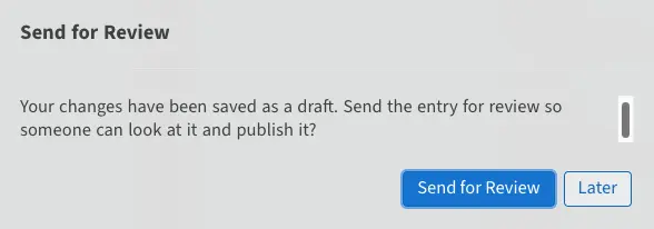 Save changes in FIP Guide CMS